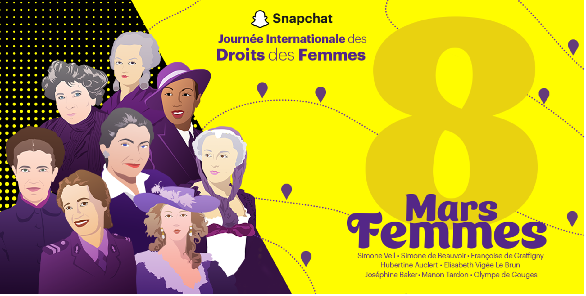 Snapchat: “8 mars, 8 femmes", le 8 mars 2023