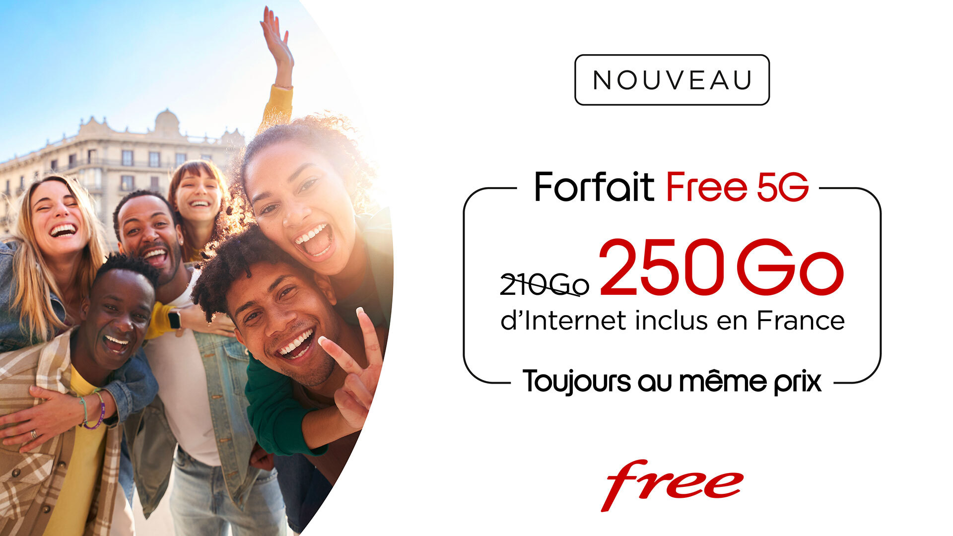 Free augmente encore le forfait data de son forfait à 250 Go