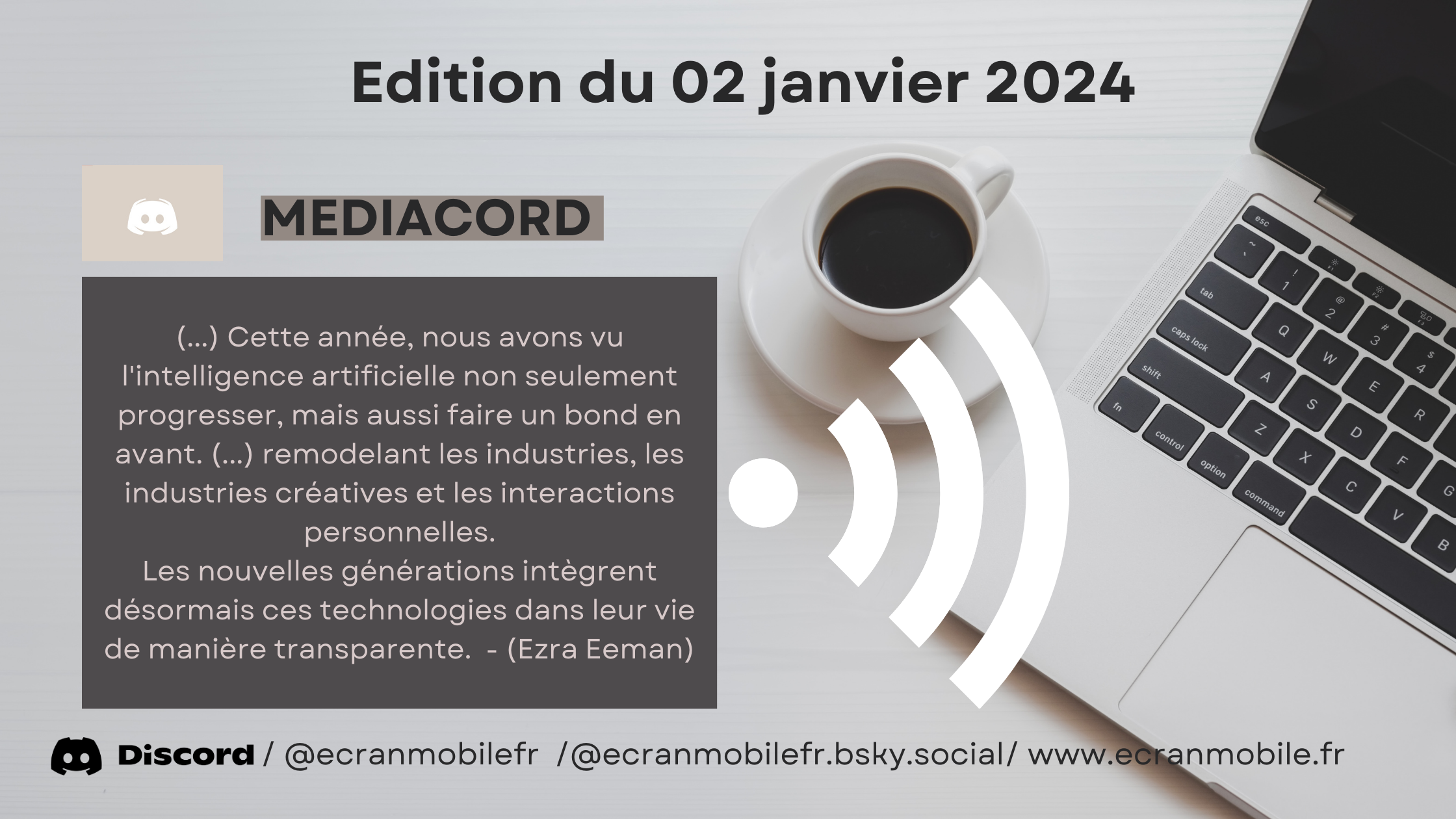 Mediacord : édition du 2 janvier 2023