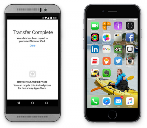 La première application Android d'Apple invite les utilisateurs à quitter Android