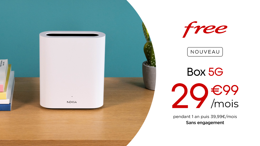 Free lance une Box 5G combinant Wi-Fi 7 et TV à 29,99 euros par mois