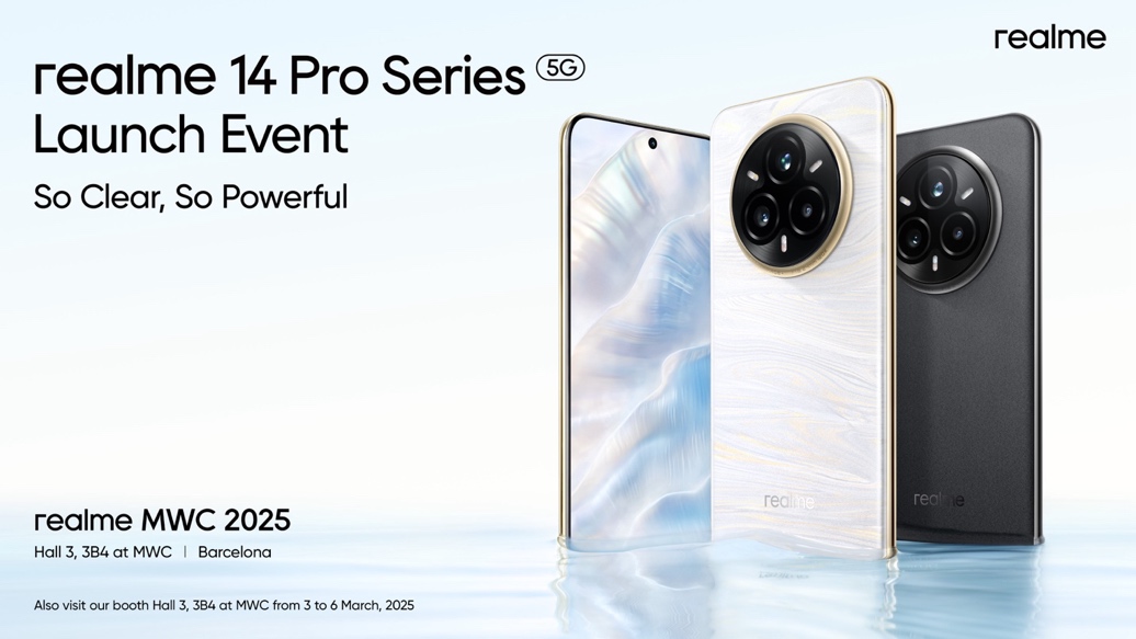 Realme prépare un lancement spectaculaire au MWC 2025 avec la série 14 Pro