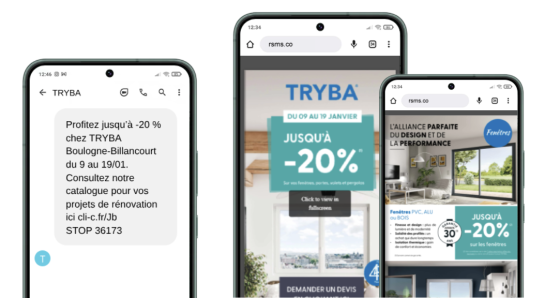 Tryba digitalise son prospectus avec des SMS géociblés signés WellPack
