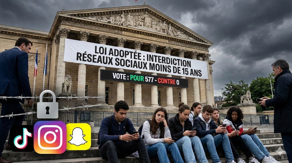 ​Réseaux sociaux : l’Assemblée nationale adopte l’interdiction pour les moins de 15 ans