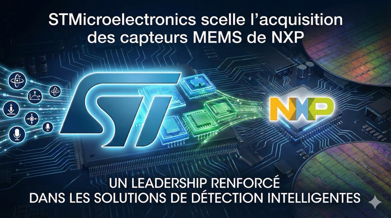 Semi-conducteurs : STMicroelectronics scelle l’acquisition des capteurs MEMS de NXP