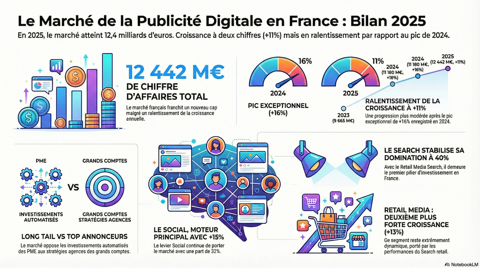 Publicité digitale en France : Une croissance de 11 % captée par les grandes plateformes