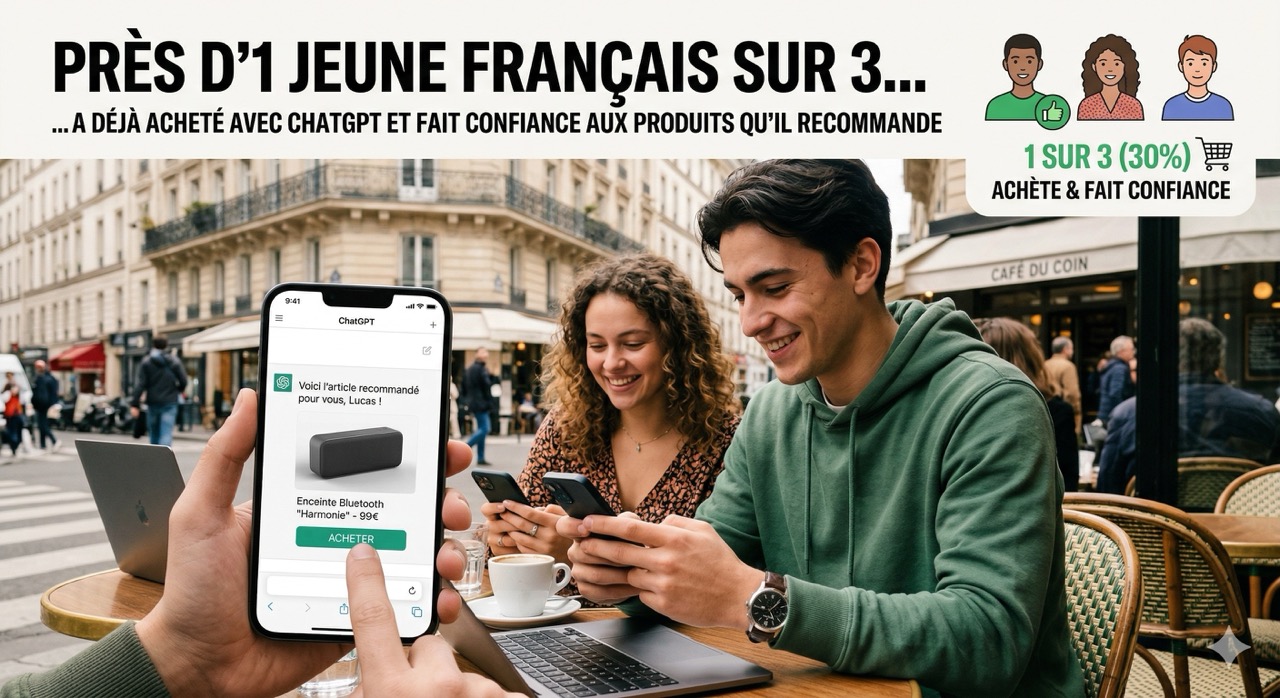 ​Commerce conversationnel : Près d’un jeune Français sur trois fait confiance à ChatGPT