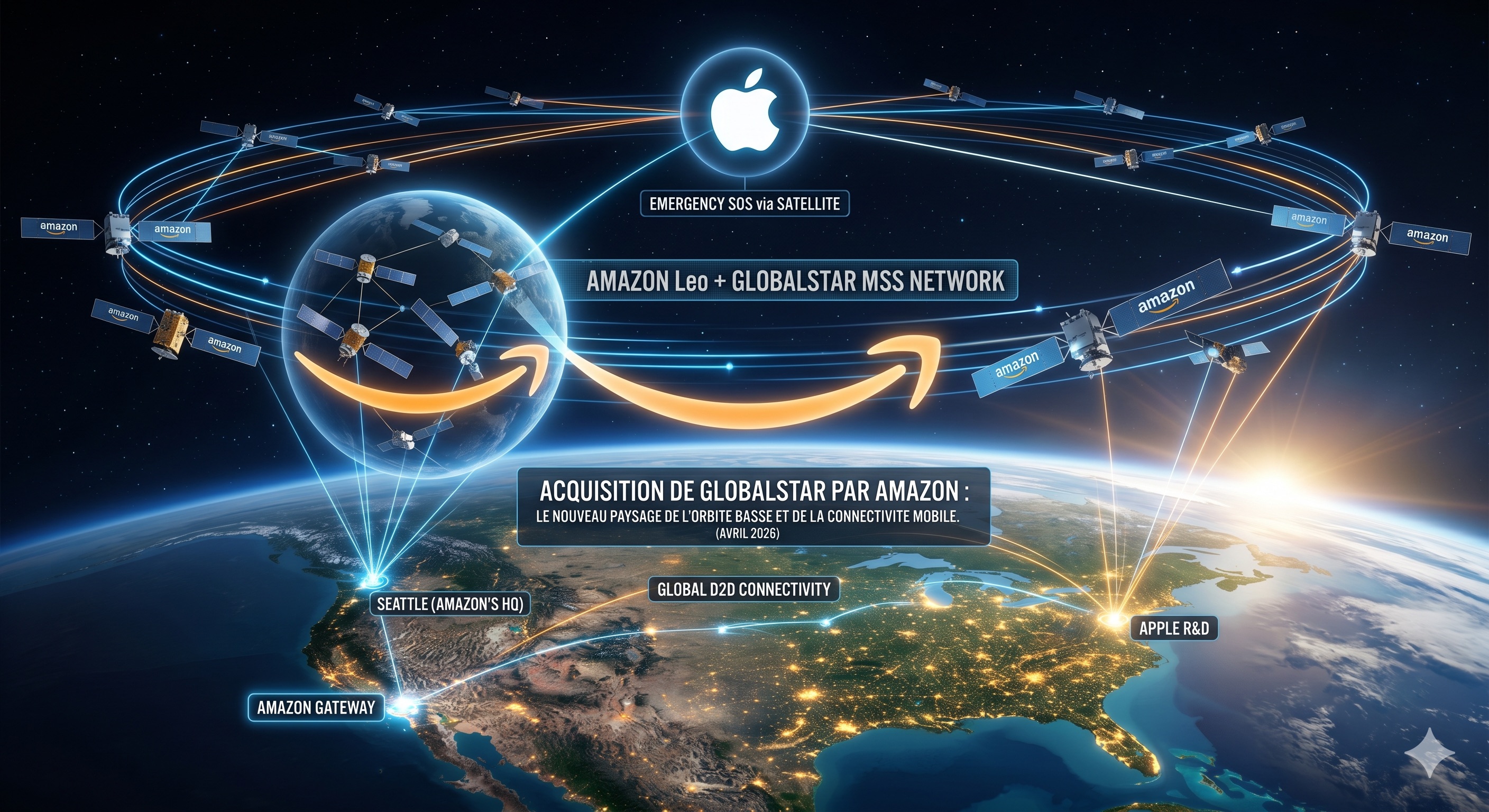 ​Amazon rachète Globalstar pour 11,6 milliards de dollars et défie Starlink