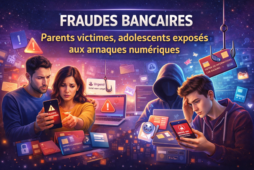 Fraudes bancaires : 30 % des parents déjà victimes, les adolescents en première ligne face aux arnaques numériques