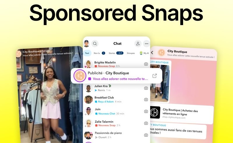 ​Avec les"Sponsored Snaps », la publicité s'invite dans les DM Snapchat