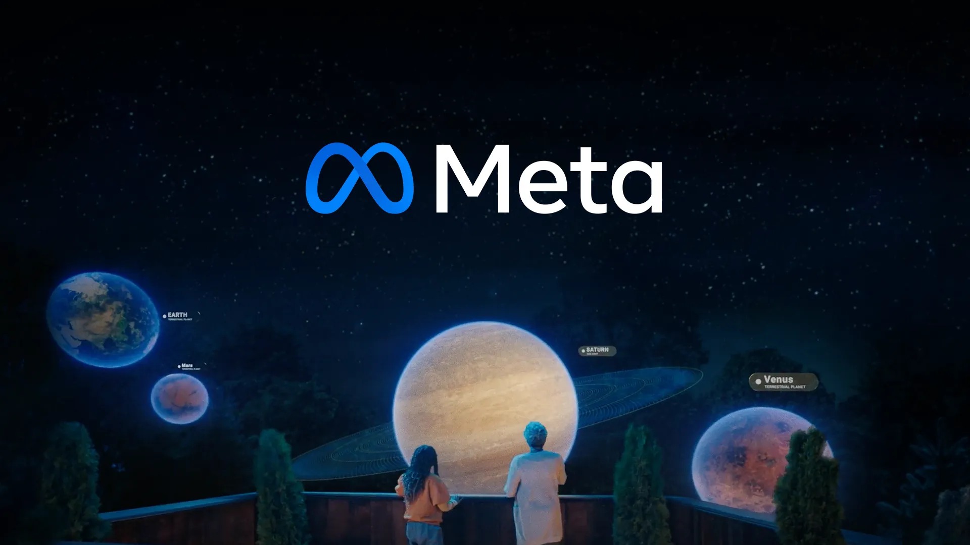 Le logo de Meta, maison mère de Facebook, condamnée au Nouveau-Mexique dans l’affaire Cambridge Analytica. © Meta