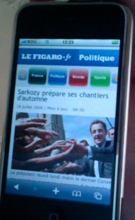 LeFigaro en version iPhone