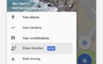 Google Maps permet maintenant de partager votre position en temps réel