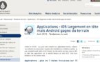 Applications : iOS garde la première place en août 2012 mais Android réduit l’écart