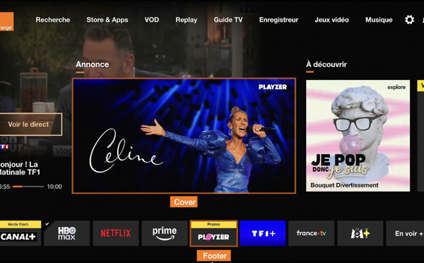 Orange Advertising annonce deux nouveaux formats CTV sur le home screen d’Orange TV
