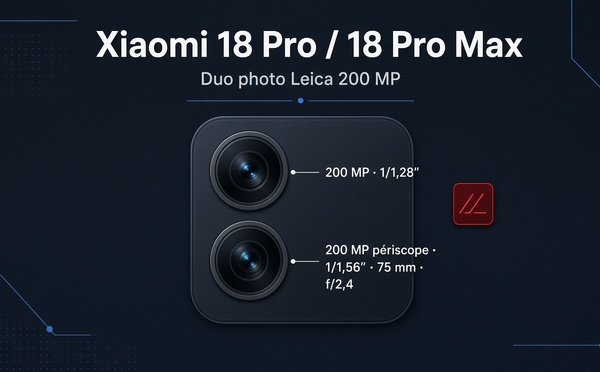 Xiaomi 18 Pro : duo Leica 200 MP dévoilé avant le keynote du 23 septembre