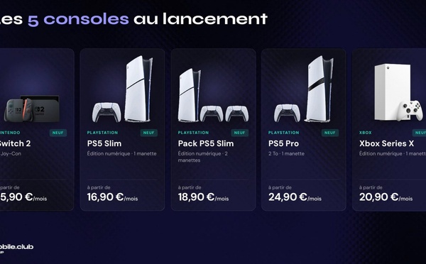 Next Mobiles lance la location de consoles de jeu, à partir de 15,90 € par mois
